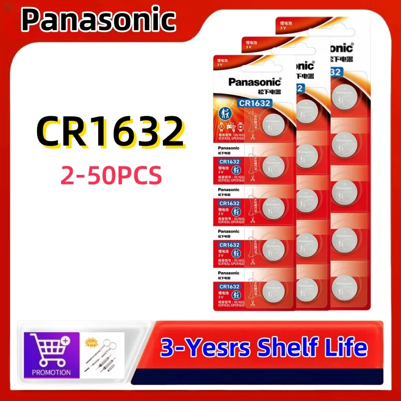 Pila Botón Litio CR1632 Panasonic Original para Llave y Electrónica - imagen 3