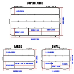 SAMOLLA Caja impermeable pesca para almacenar señuelos anzuelos y cebos