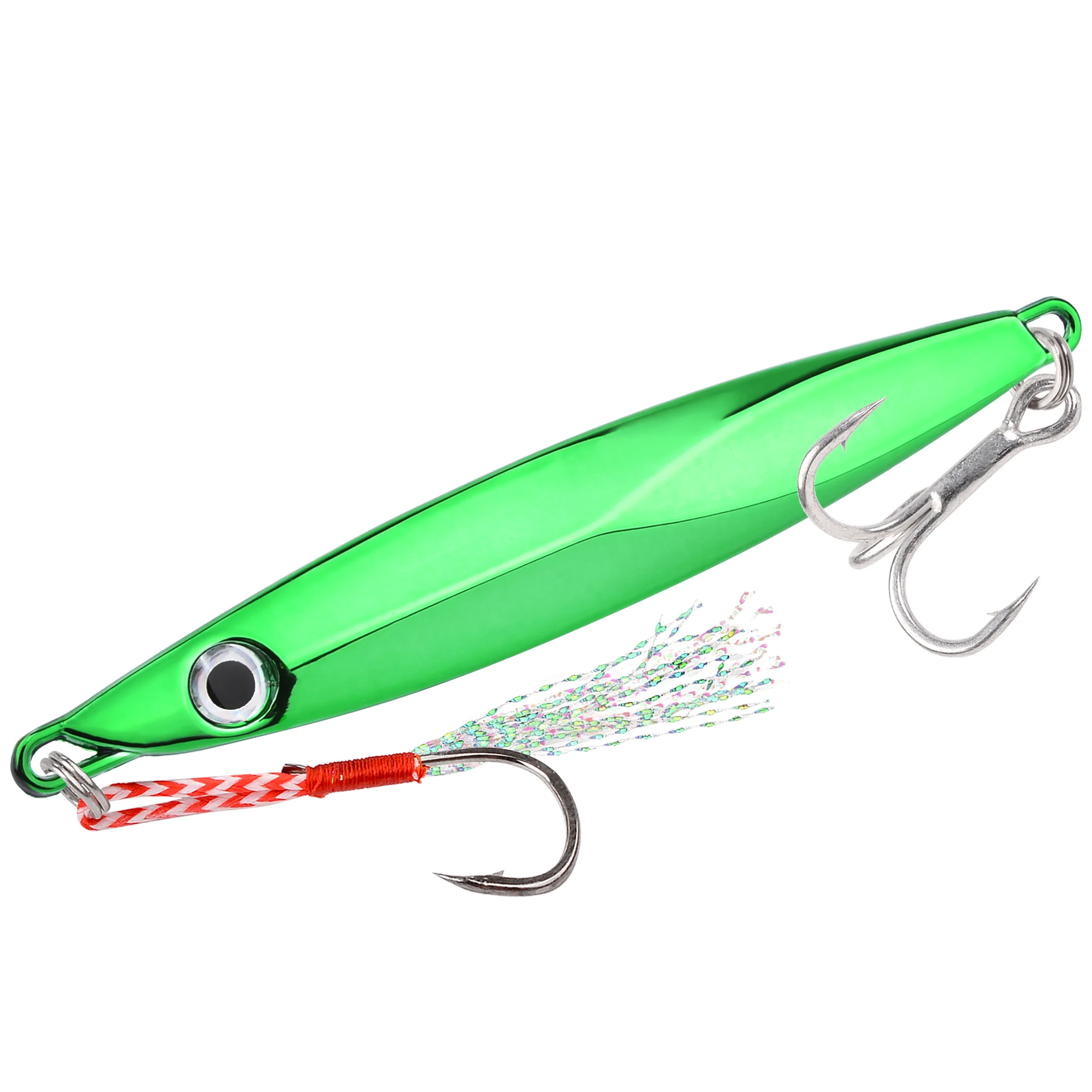 Jig metálico plateado con cuchara galvanizada para lubina y caballa - imagen 2