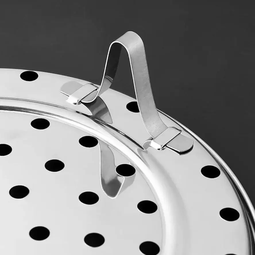 Juego de rejillas para vaporizador, estantes para cocinar al vapor ventilados multicapa apilables de acero inoxidable con agujeros, herramienta de cocina, 1 Uds. - imagen 3