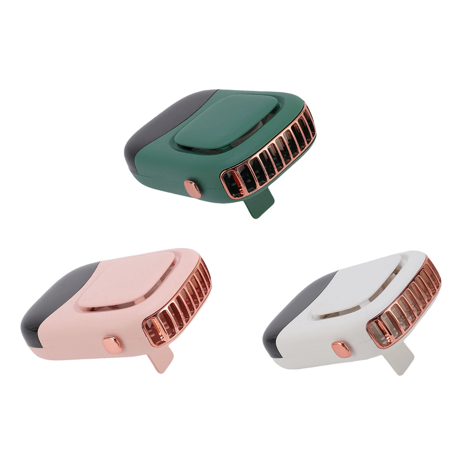 Ventilador portátil de cuello USB recargable potente para viajes al aire libre - imagen 2