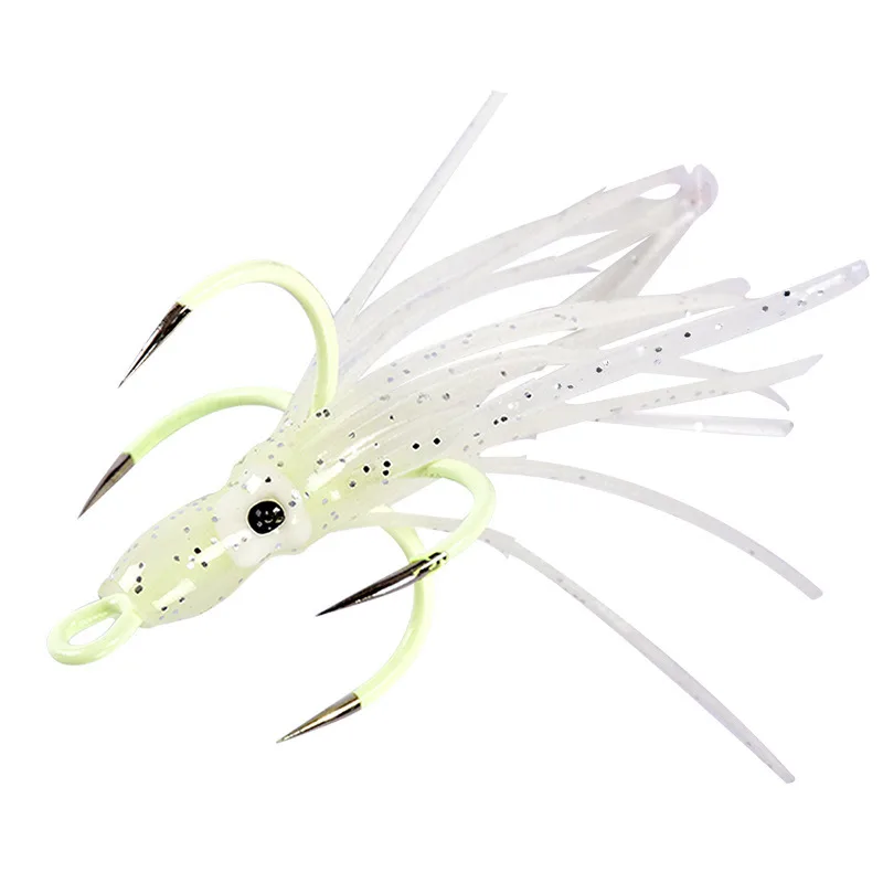 1 Uds. Wobbler de pesca luminoso suave Jig cebo de calamar anzuelo de pescado con púas 6-6,2 cm pececillo Artificial Crankbait accesorios de señuelo de pesca - imagen 4