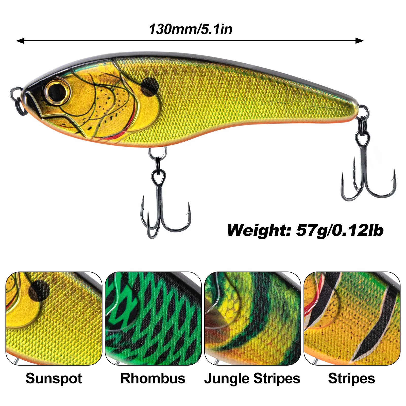 Jerkbait Wobbler hundimiento lento para Lucio Zander y trucha - imagen 3