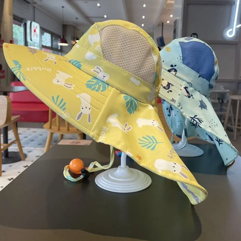 Gorro de cubo anti UV infantil con silbato y ala ancha