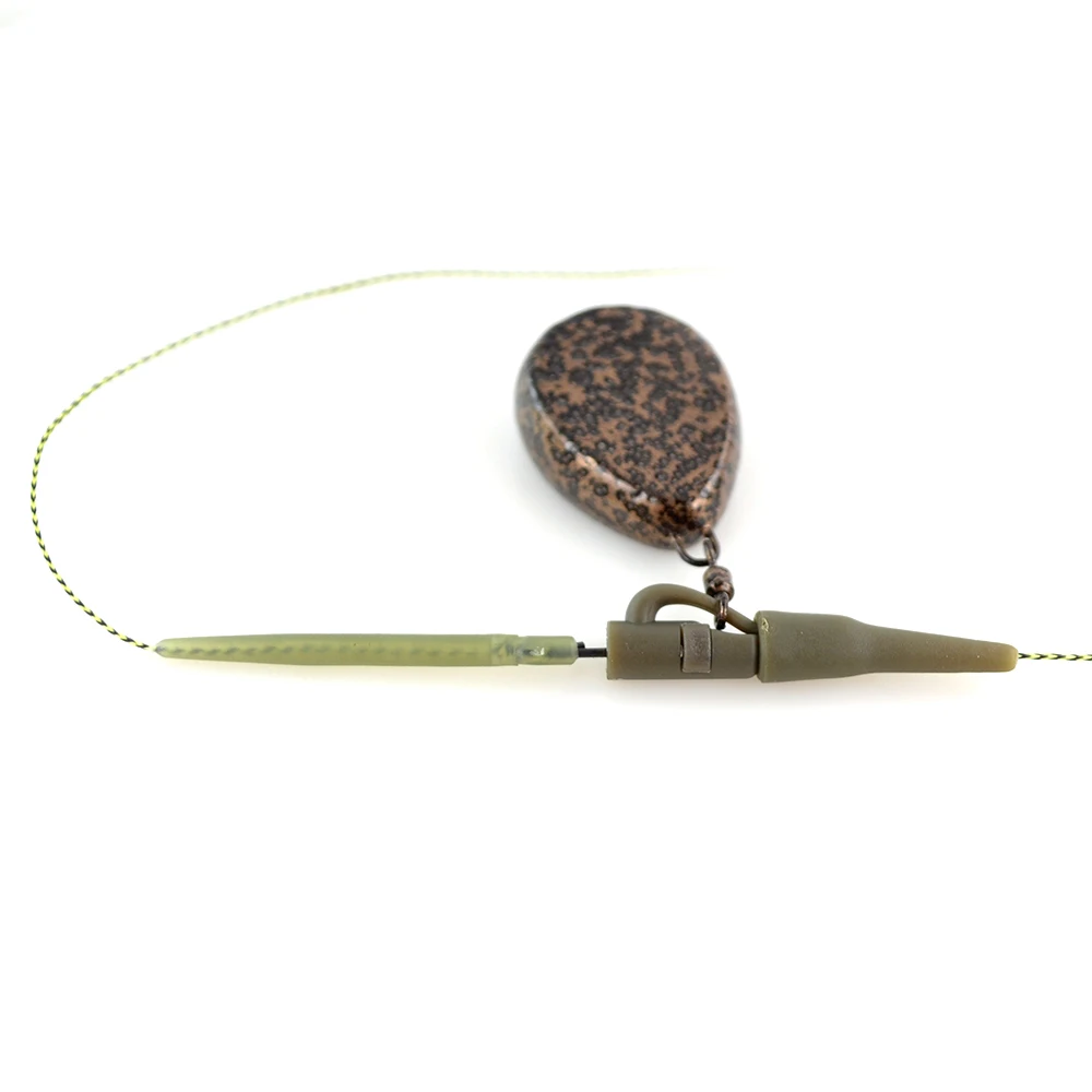 20 piezas Terminal de pesca de carpa, aparejos de cola, mangas de goma, Clips de plomo para pesca de cono, accesorios de pesca de carpa AE060 - imagen 5
