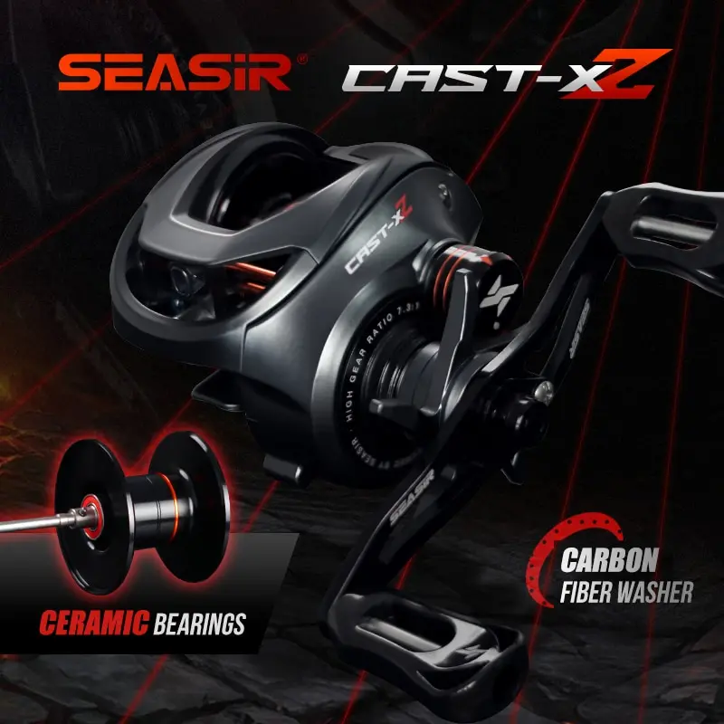 Carrete Baitcasting Seasir Cast X2 7,3:1 – Rodamientos cerámicos