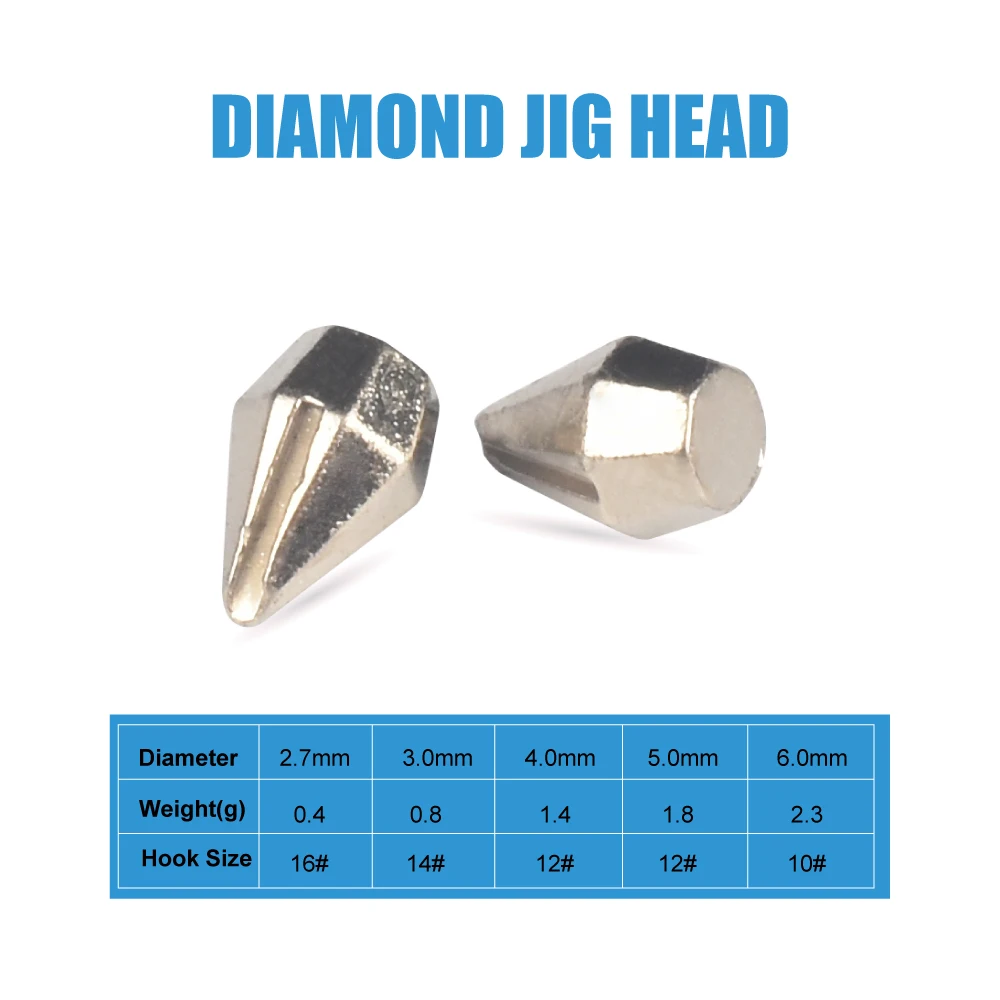 Elite TG cabezas de jig de tungsteno tipo diamante para hielo - imagen 3