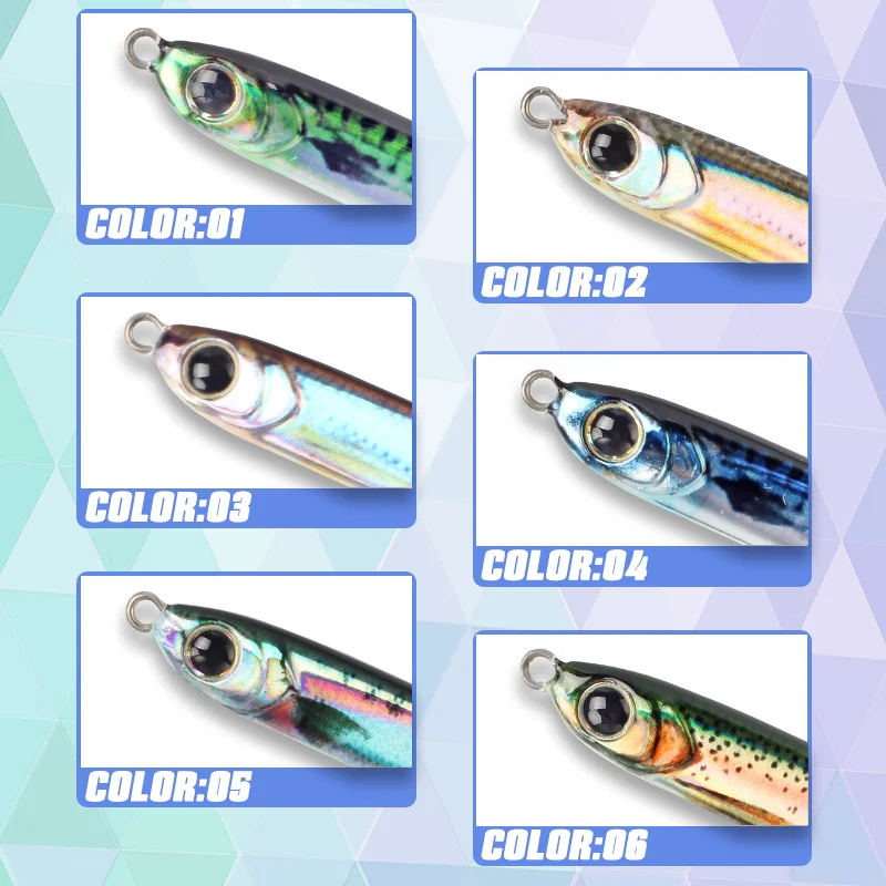 Plantilla de Metal Magic Works para cebos de peces falsos de mar, 30g, 40g, 60g, cebo Artificial, señuelo de Jigging, perca de pesca profesional, señuelos de trucha - imagen 5