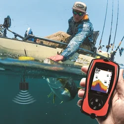 LUCKY FF1108-1CT Sonar portátil buscador de peces 100M de profundidad buscador de ecosonda 2,4 pulgadas TFT Color LCD buscador de peces lago pesca en el mar