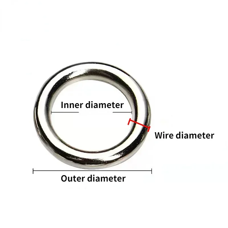 Anzuelo de señuelo de acero inoxidable 20 piezas, anillo de bucle sólido, conector, accesorios de pesca a presión - imagen 2