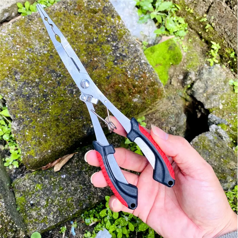 Alicates de pesca multifunción de acero inoxidable, alicates de gancho de pesca a prueba de herrumbre con punta de aguja, herramientas de pesca - imagen 5
