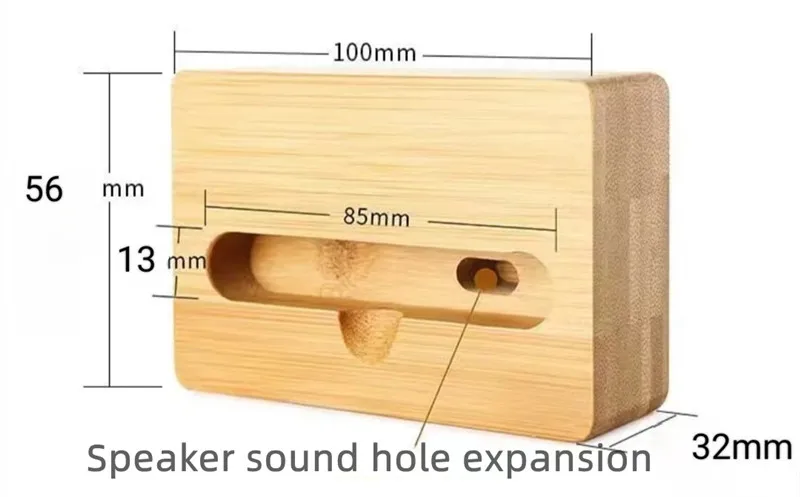 Amplificador de física creativo, instrumento Musical, altavoz de amplificación, soporte de teléfono de bambú integrado, altavoz de teléfono doméstico - imagen 4