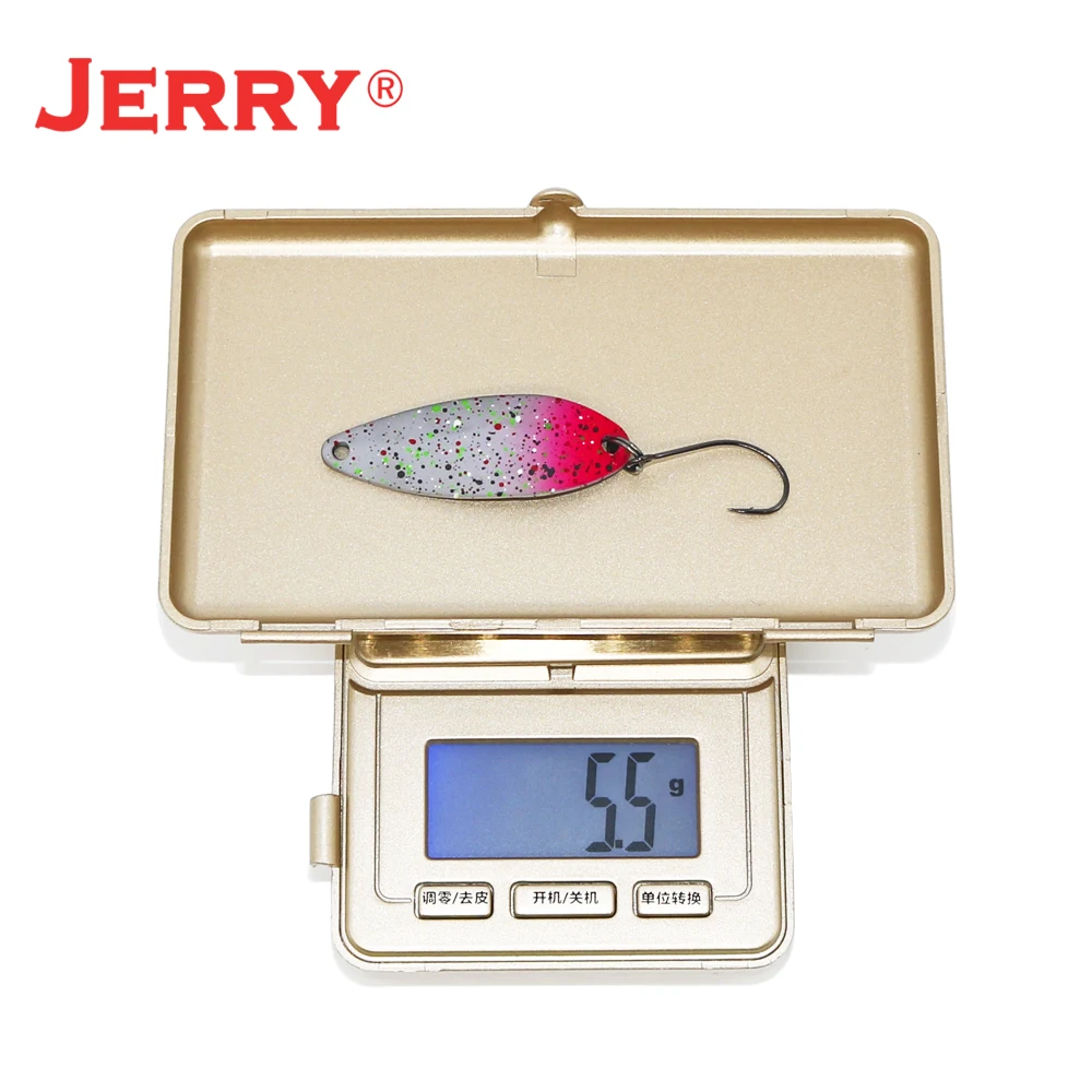 Jerry Escorpio 3g 4,5g área de fundición y flujo de trucha cucharas de Pesca señuelos cebos Metal un solo gancho ultraligero Pesca Spinnerbait - imagen 4