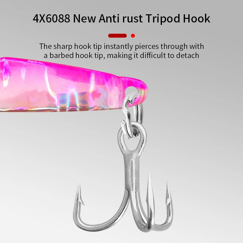 Plantilla de Metal VIB, cebo para peces 3D, aparejos de trucha, arrastre de arrastre, plantillas fundidas, 7g, 10g, 15g, 20g, señuelo de Jigging lento, Señuelos de Pesca de Mar, 1 ud. - imagen 2