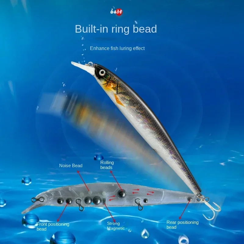 Señuelo suspendido Minnow Jerkbait, cebo Artificial grande, lubina, Lucio, pesca, Jackall Magsquad 160SP, Flirt Minnow Wobbler - imagen 3