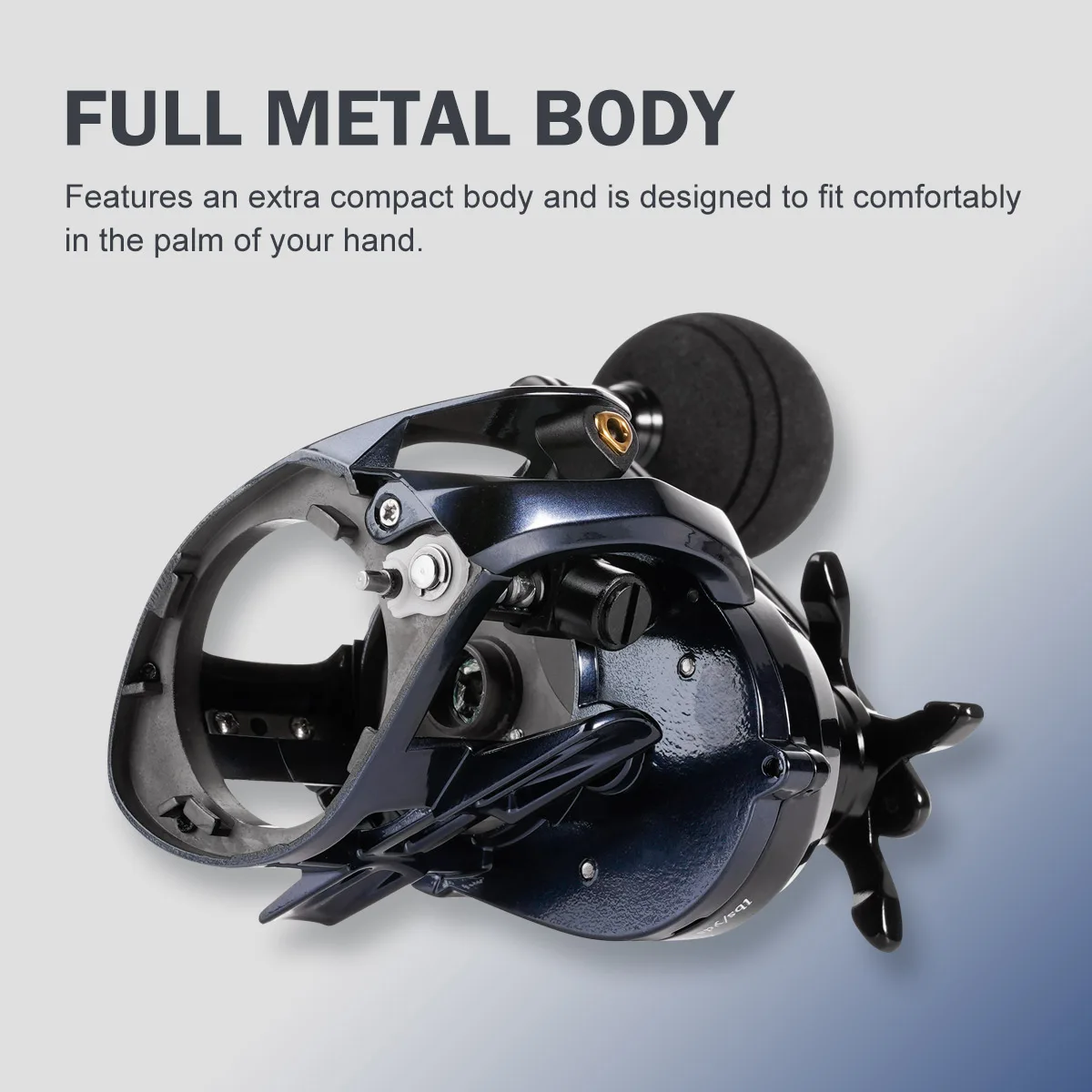 Noeby-carrete de pesca Baitcasting, cuerpo de Metal completo, relación trasera 6,3: 1, arrastre máximo de 25kg, juego grande de agua salada, 1200P - imagen 3