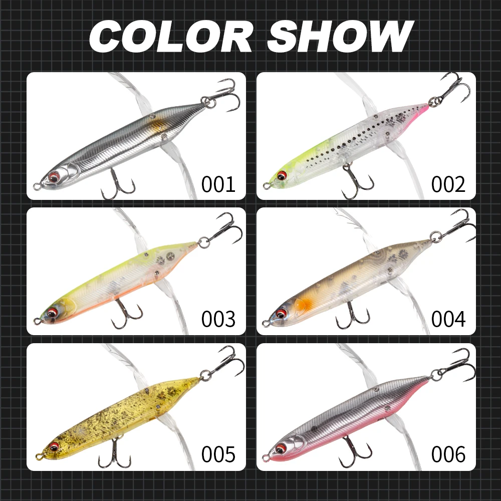 Hunthouse-señuelo de pesca flotante, cebo duro de 80mm, 6,5g, para agua dulce, trucha, Lucio, aparejos de pesca - imagen 5