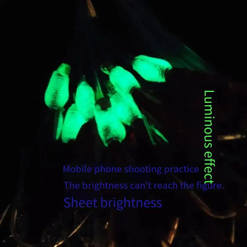 Equipo de pesca PD, anzuelos de imitación de piel de pescado, láser rojo, reflectante, 1 metro, sublínea, luminosos, biónicos, para carretera - imagen 3