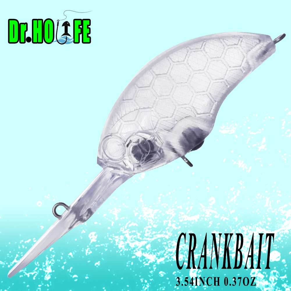 Dr.Holife Crankbait flotante artesanal sin pintar – para pesca - imagen 2