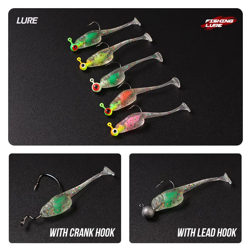 TAIYU Micro Gusano Biónico – Señuelos de Pesca Flotante TPE 5cm - imagen 4