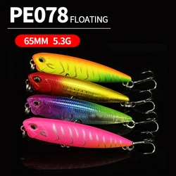 Señuelo de pesca con lápiz realista UV, 65mm, 5,3g, interruptor Artificial, cebo duro flotante, Stickbait, lubina, trucha, carpa, accesorios