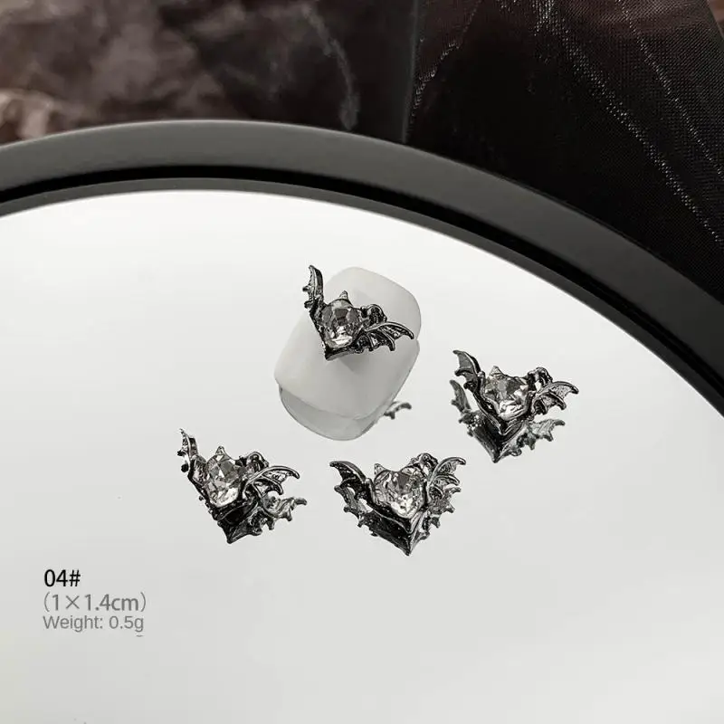 Joyería para uñas de aleación de 1/2/4 piezas, no es fácil de romper, joyería de aleación, Spider Punk, Health & Beauty, Spider Nai, materiales de alta calidad - imagen 4