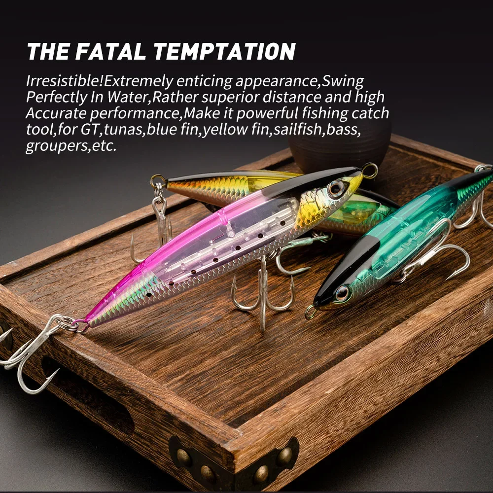 Señuelo lápiz topwater para trolling — atún, pez vela y GT - imagen 5