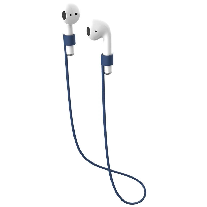Correa de auriculares para AirPods, cuerda de bucle, Cable de silicona antipérdida para auriculares inalámbricos, Color aleatorio