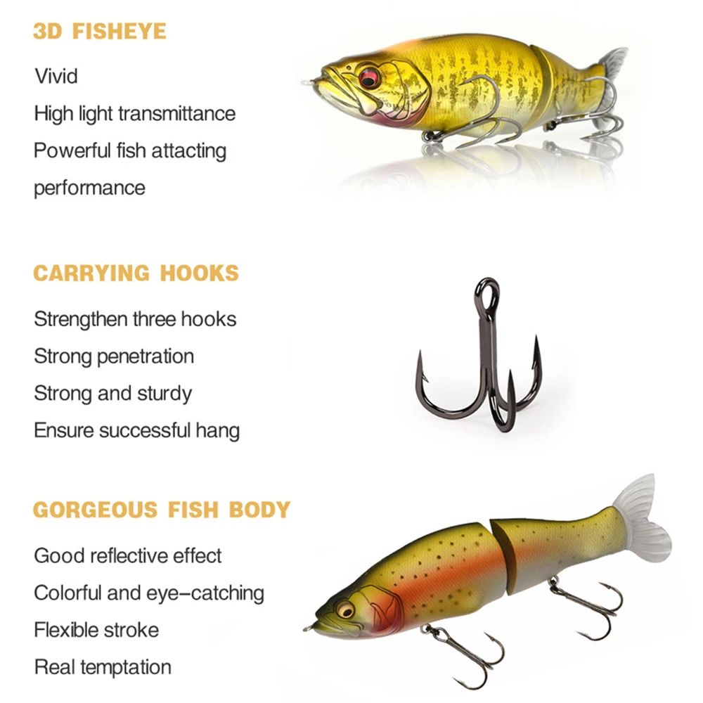 Señuelos de Pesca de hundimiento lento, Swimbait Wobbler, cebo duro Artificial, accesorios de pesca de lubina DJY100, 13,5 cm, 28g - imagen 5