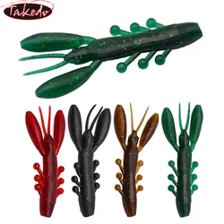 TAKEDO 8CM 6G señuelos blandos de goma cebo suave flotante langosta Craw camarones cebo de pesca multiarticulado Swimbait todo para Fishi