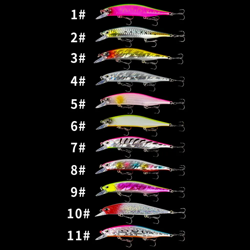 Señuelo de pesca Jerkbait Minnow, 12cm, 15g, cebo duro Artificial, ojos biónicos 3D, Wobblers, Crankbait, aparejos de pesca Trolling para lubina - imagen 2