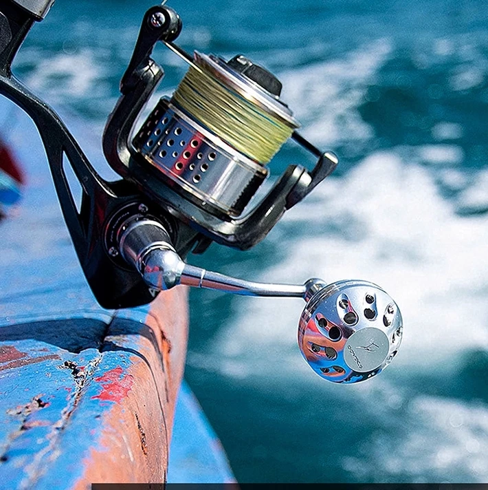 1 perilla de mango esférico Baitcaster carrete giratorio carrete redondo perilla Universal accesorios de perilla piezas de modificación de pesca - imagen 3