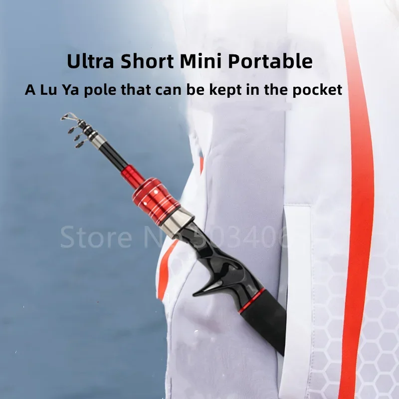 Mini caña de mar ultracorta de fibra de carbono, caña de pescar ultralarga y larga, caña de pescar portátil de alta calidad de 1,5 m-2,4 m para uso en mar y en carretera - imagen 4