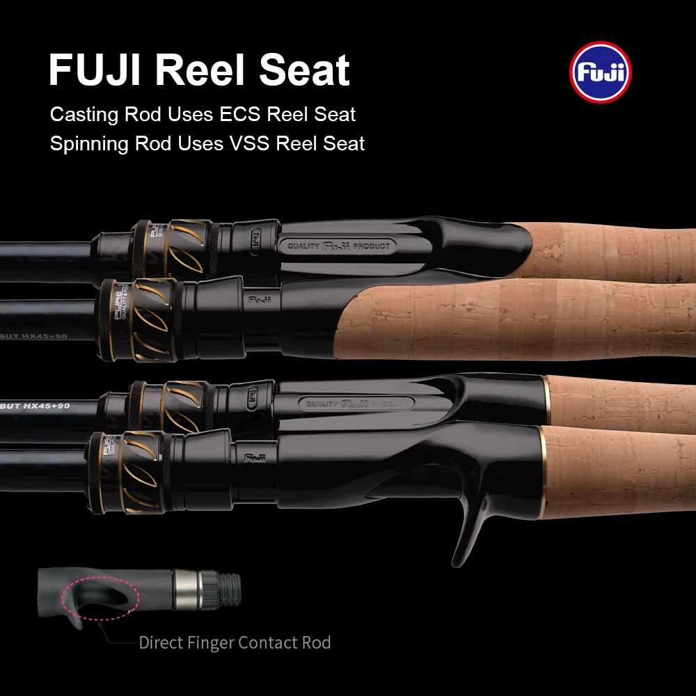 Caña giratoria PURELURE DANCE S822H ML H para lubina, caña de pescar de lanzamiento largo de alto carbono en accesorios FUJI, más carrete giratorio - imagen 5