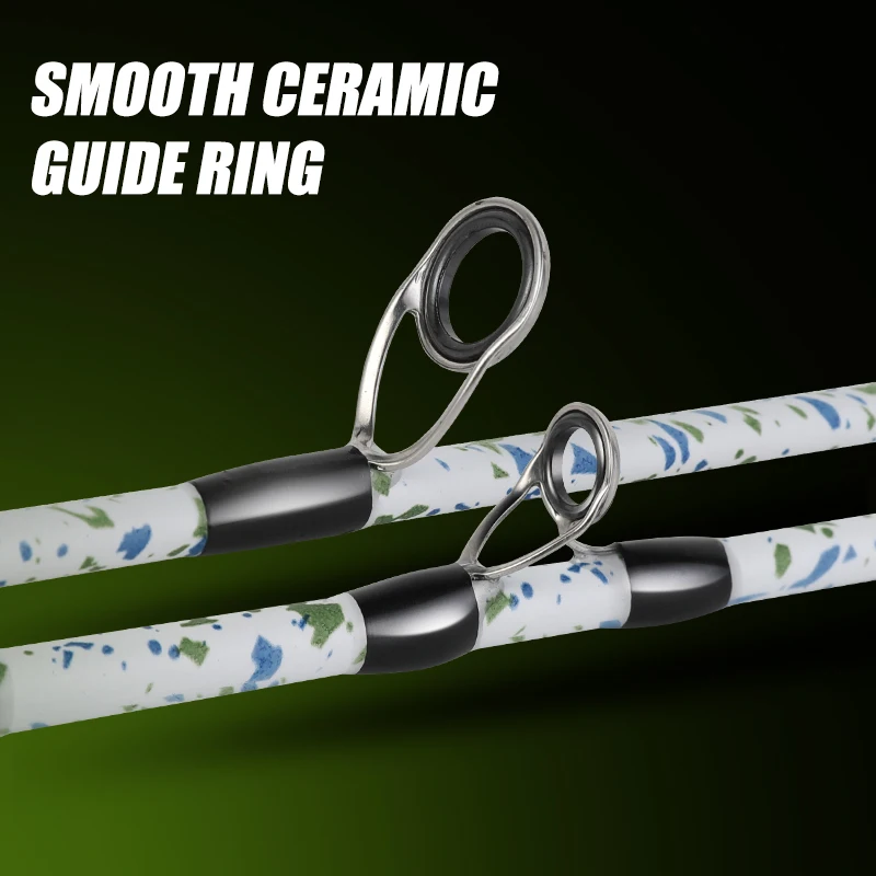 BILLINGS-caña de pescar giratoria para Baitcasting, 4 secciones, 2,1 m, caña de viaje portátil de carbono ultraligera, peso de fundición de 2-14g - imagen 2