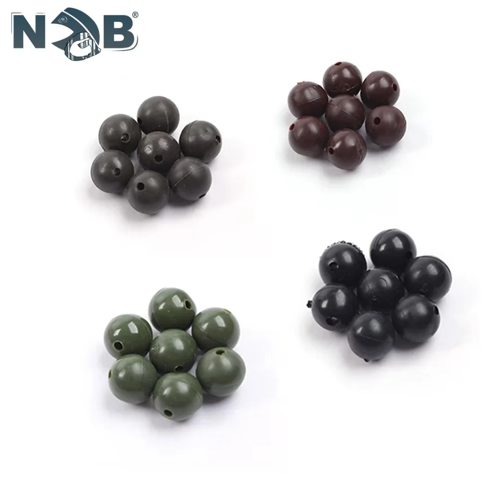 NGB 100pcs 5/6/7/8MM Fishing Beads Feeder Fishing Hook Components Carp Bait Cage Stoppers Carp Beads Fishing Tackles - imagen 3