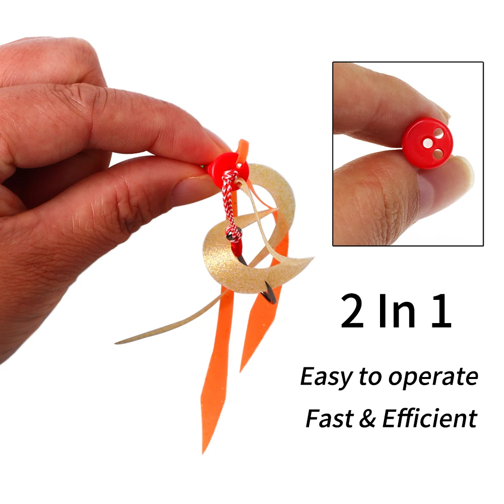 Ellllv piezas de deslizamiento de plástico cilíndrico largo rojo, pargo, faldas de silicona, corbata de goma, piezas fijas, accesorio de señuelo de pesca de agua salada - imagen 5