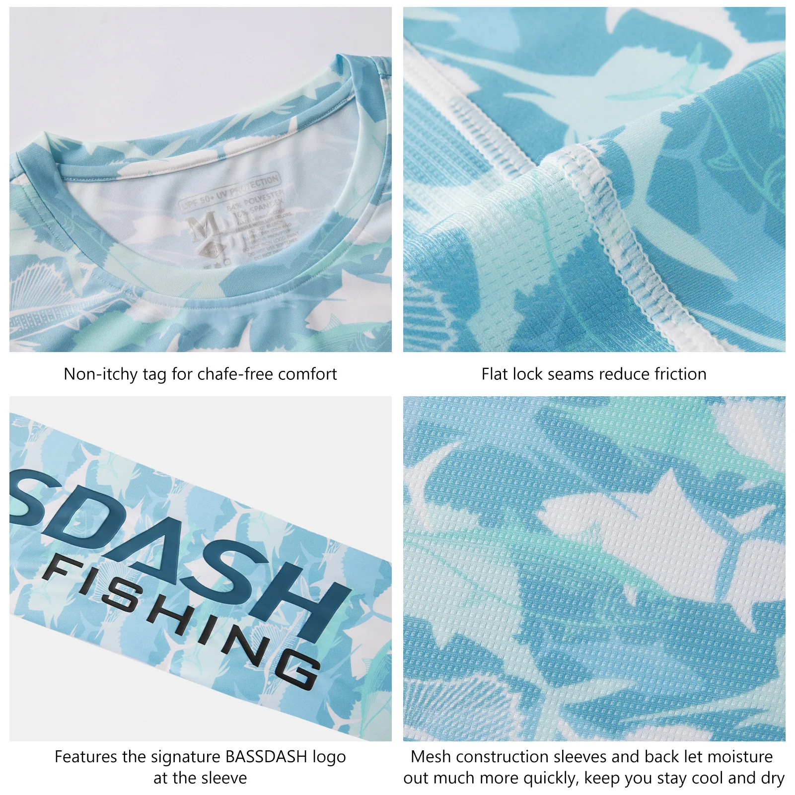 BASSDASH Camisas de pesca de camuflaje para hombre UPF 50+, camisetas ligeras de manga larga de secado rápido para senderismo al aire libre, kayak FS37M - imagen 5