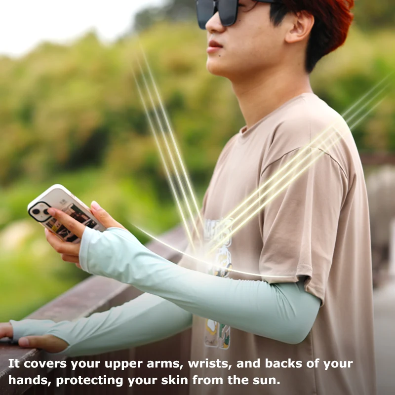 TSURINOYA Mangas de brazo con protección UV Protector de brazo para deportes al aire libre transpirable de secado rápido para ropa de pesca senderismo - imagen 2