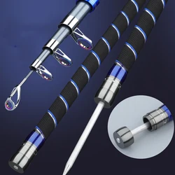 Telescopic Hard Super-rotating Fishing Rod 2.1/2.4/2.7/3.0/3.6M Portable Ocean Sea Rod 7.5kg Travel Sea Boat Spinning Rod