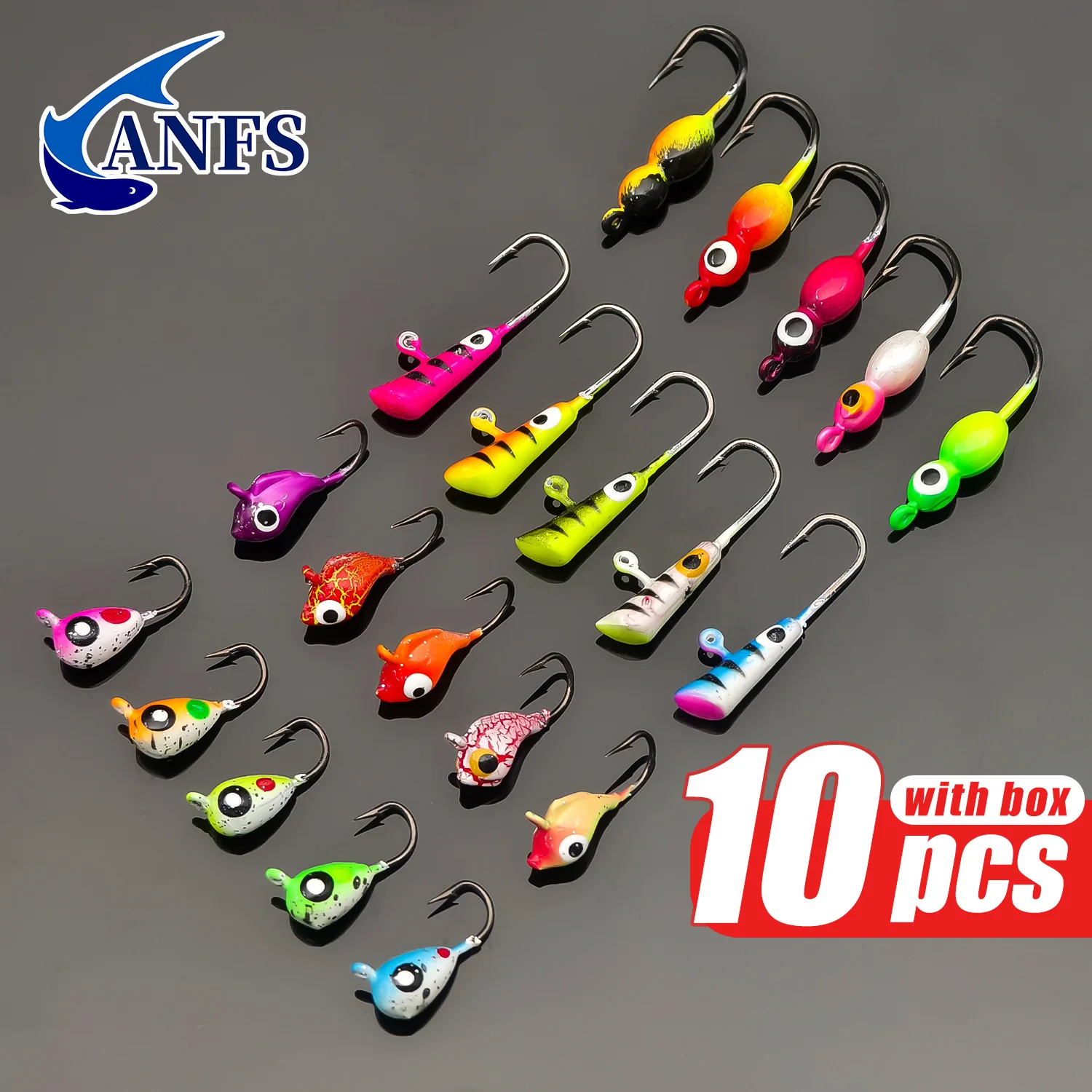 Señuelos de hielo ANFS con colores vibrantes