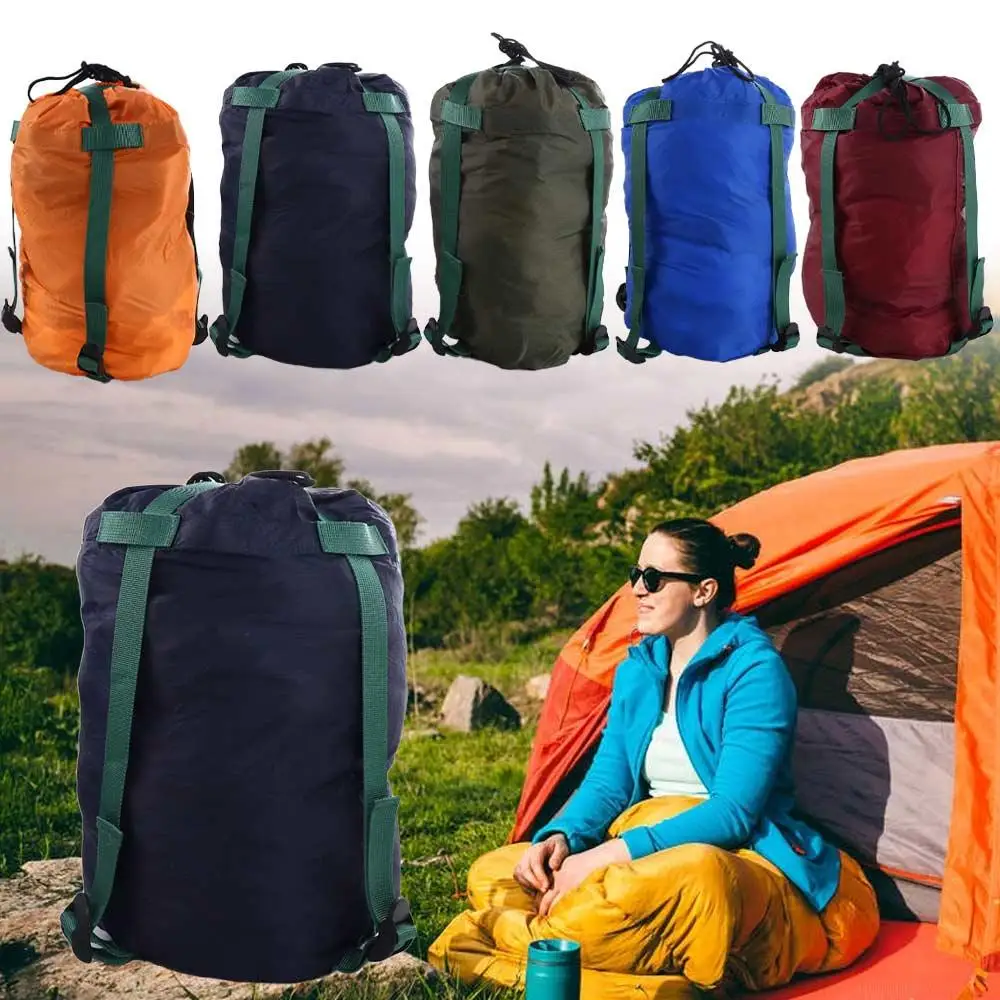 Bolsa de compresión ultraligera para exteriores, bolsa de almacenamiento para dormir de emergencia, material para acampar al aire libre, diseño con cordón - imagen 3
