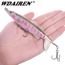 Señuelo de Pesca Topwater, 1 unidad, 13cm, 16g, cebo Artificial, cola giratoria dura y suave, aparejos de Pesca de Lucio, Geer Swimbait, Pesca
