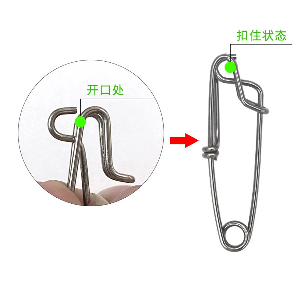 Snaps giratorios acero inoxidable – Pin rápido ojo abierto para pesca - imagen 5