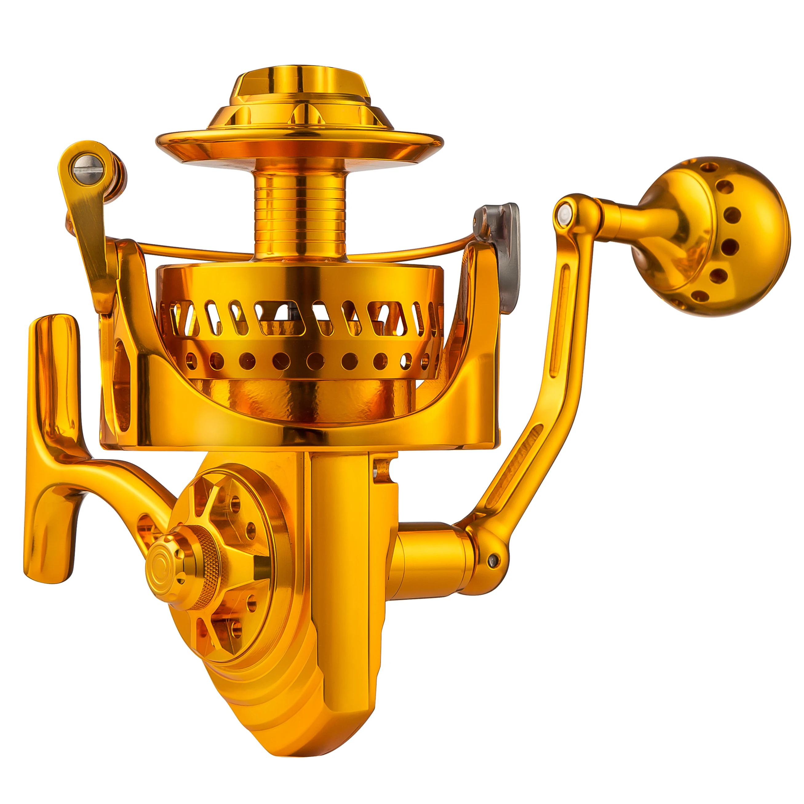 Carrete de pesca giratorio de METAL grande, 35kg o 77lb, potencia de arrastre, 7000, barco de juego grande de agua salada y húmeda, pesca en superficie en offshore - imagen 3