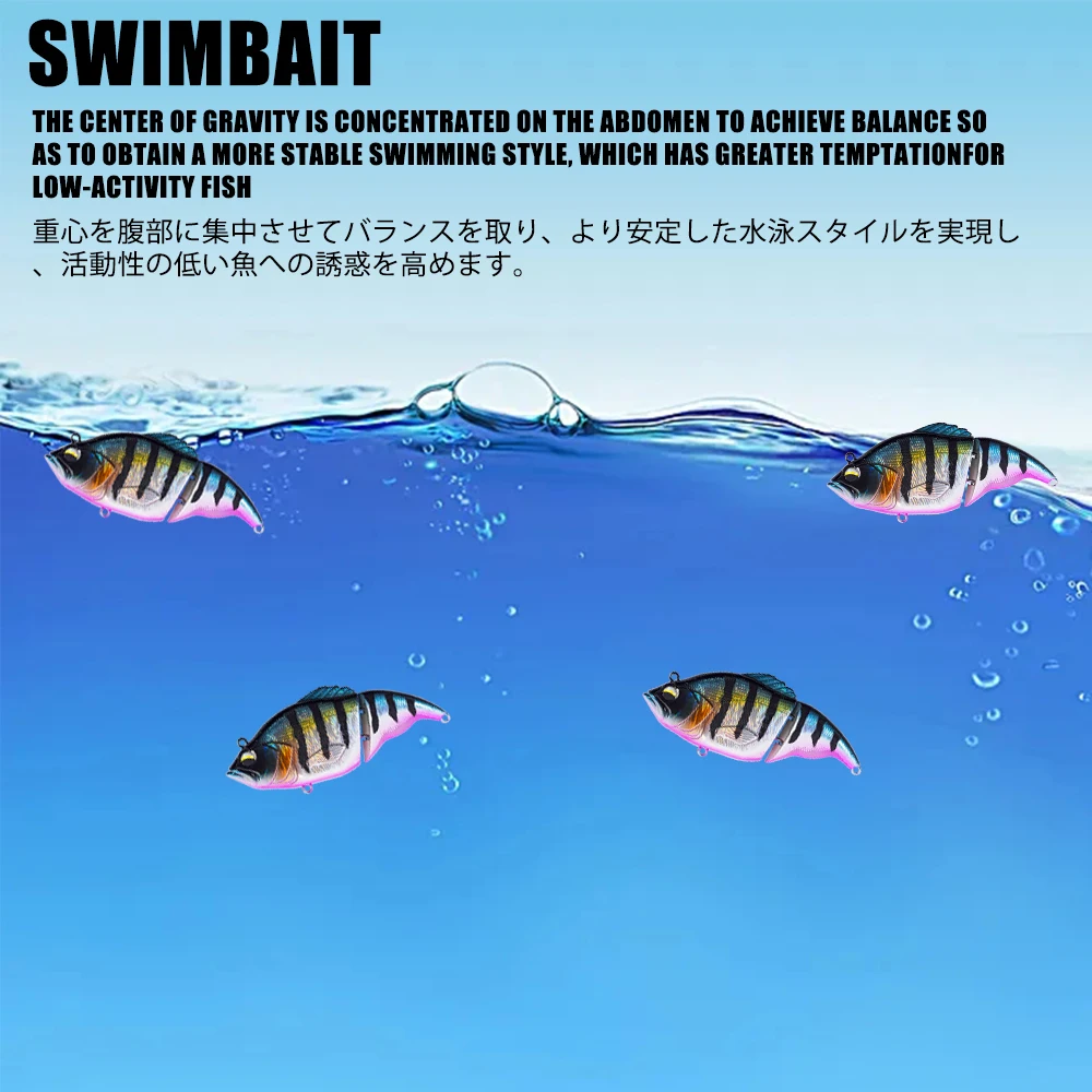 SAMOLLA Exit Road Ya Bait Cebo duro para peces de dos piezas 75 mm 12,5 g de hundimiento lento 5 cuentas de anillo, boca volteada, boca de caballo y pescado - imagen 5