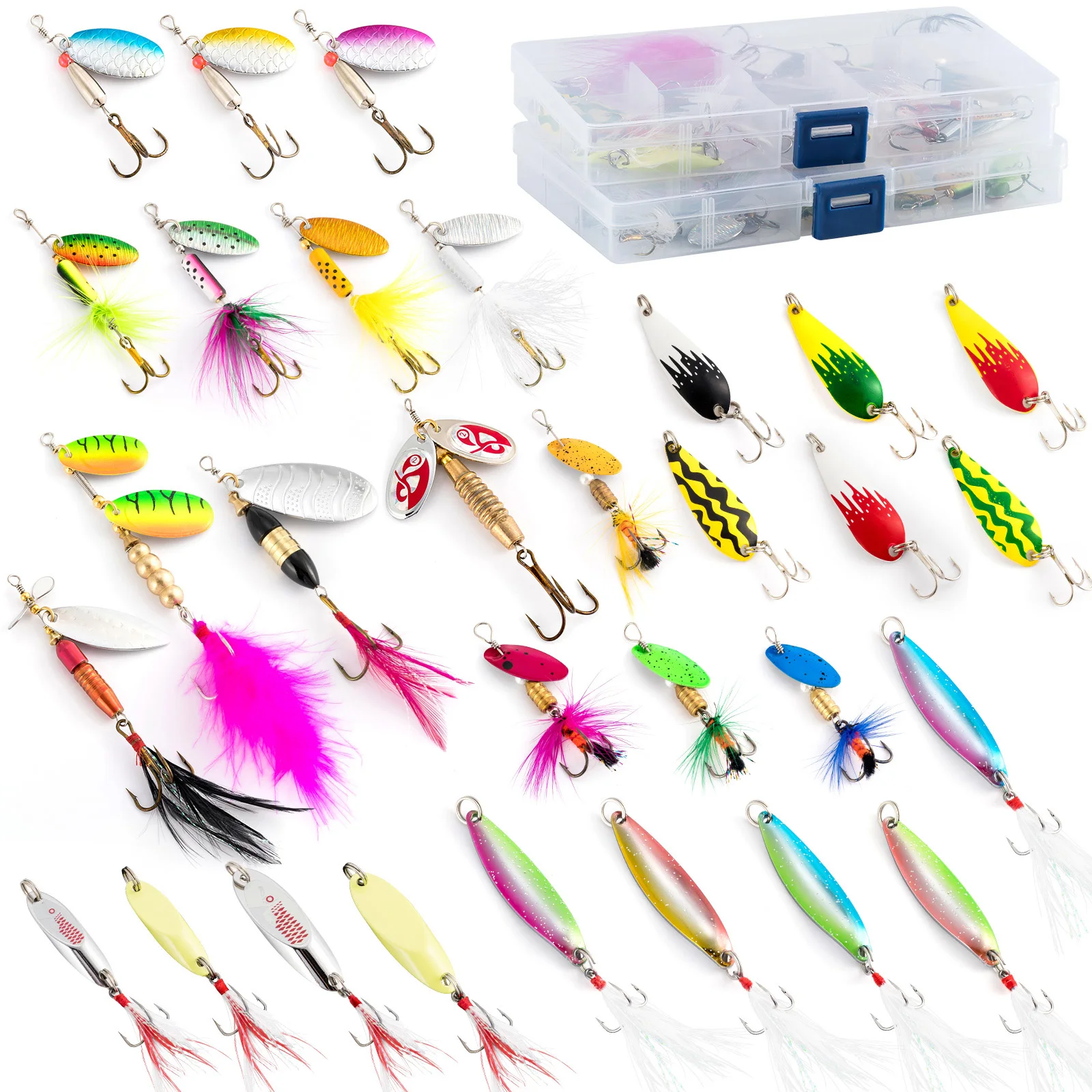 Señuelo lubina cuchara giratoria cola gallo Wobbler Crankbait - imagen 2