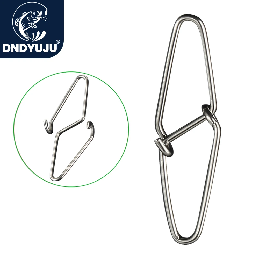 DNDYUJU 50-100 Uds. Pin de diamante de acero inoxidable pesca giratorio Snap señuelo de pesca Pin conector de señuelo de pesca accesorios de pesca