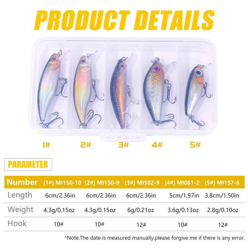 Señuelos Crankbait Minnow para lubina, lucio y trucha de agua dulce - imagen 5