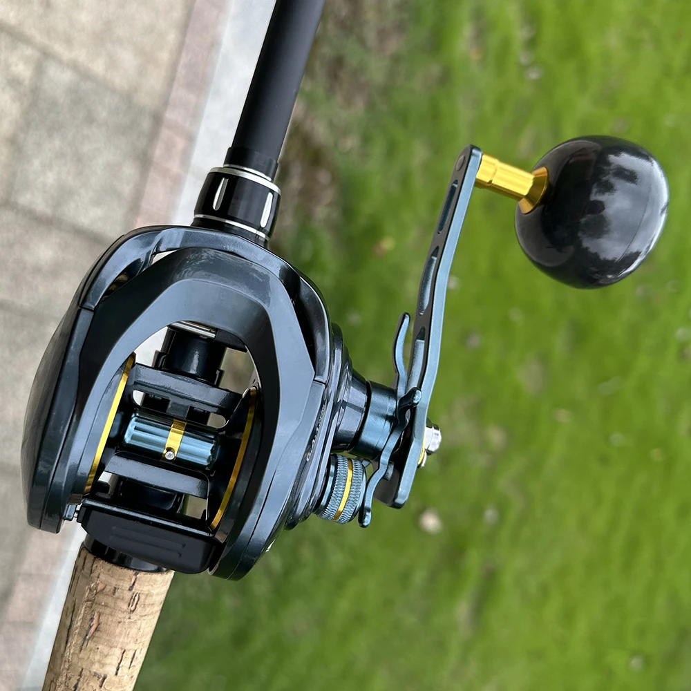 Carrete de pesca Baitcasting FA500H, carrete profundo de alta velocidad, relación de engranaje 6,4:1, agua dulce y salada con sistema de alarma, bobina de pesca ultraligera - imagen 4